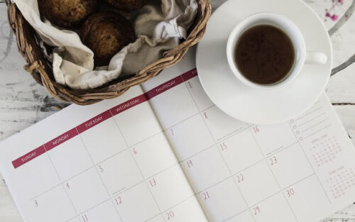 カレンダーとコーヒー